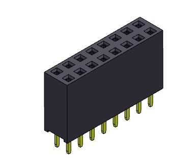2*40PIN H=11.00mm에 대한 여성 해더 커넥터 2.54 밀리미터 이원적 가로열 딥 타입 2*2PIN
