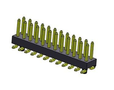 2*40PIN H=2.54MM에 대한 PEG 2*2PIN과 핀헤더 연결기 2.54 밀리미터 이원적 가로열 SMT 타입