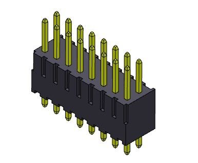 해더 커넥터 2.54 밀리미터 이원적 가로열 딥 타입 2*2PIN을 2*40PIN H=7.40MM에 핀으로 꽂으세요