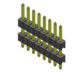 1*40PIN에 대한 핀헤더 연결기 2.54 밀리미터 이원적 가로열 스트레이트 타입 1*2PIN
