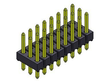 해더 커넥터 2.54 밀리미터 트리플 행 딥 타입 3*2PIN을 3*40PIN H=2.54MM에 핀으로 꽂으세요