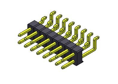 해더 커넥터 2.54 밀리미터 단일 열  SMT 형태 2*2PIN을 2*40PIN H=2.54MM에 핀으로 꽂으세요