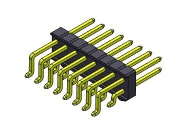2*40PIN H=2.54MM에 대한 PEG 2*2PIN과 핀헤더 연결기 2.54 밀리미터 단일 열  SMT 형태