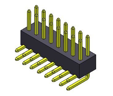 해더 커넥터 2.54 밀리미터 단일 열 R/A 형태 2*2PIN을 2*40PIN H=4.30MM에 핀으로 꽂으세요