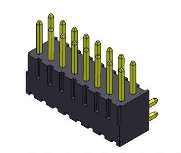 2*40PIN H=7.40MM에 대한 2.54 밀리미터 단일 열 R/A 유형 핀 해더 커넥터 2*2PIN