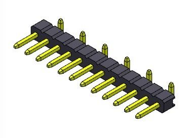 해더 커넥터 2.00 밀리미터 단일 열  SMT 형태 1*2PIN을 1*40PIN H=2.00MM에 핀으로 꽂으세요