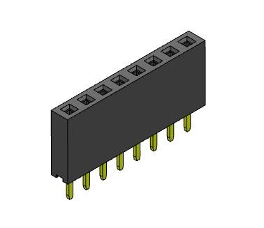 2.54 밀리미터 단일 열은 1*40PIN H=8.50mm에 여성 해더 커넥터 1*2PIN을 담급니다
