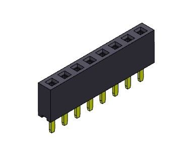 2.54 밀리미터 PCB 해더 커넥터 단일 열은 1*40PIN에 형 커넥터 1*2PIN을 담급니다