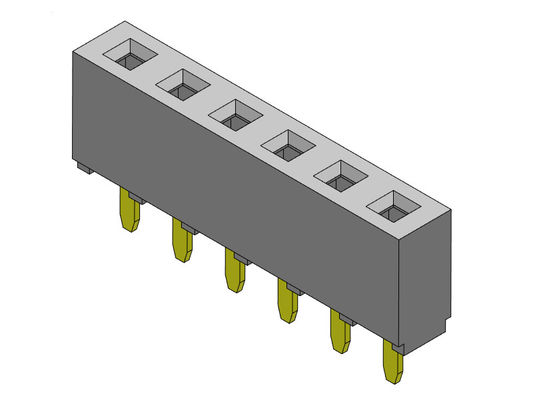 1*40PIN H=5.00mm에 대한 여성 해더 커넥터 2.54 밀리미터 단일 열 딥 타입 1*2PIN