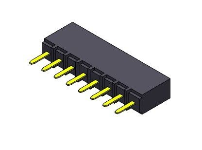 1*40PIN H=6.80mm에 대한 여성 해더 커넥터 2.54 밀리미터 단일 열 딥 타입 1*2PIN