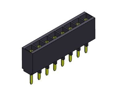 1*40PIN H=6.80mm에 대한 여성 해더 커넥터 2.54 밀리미터 단일 열 딥 타입 1*2PIN