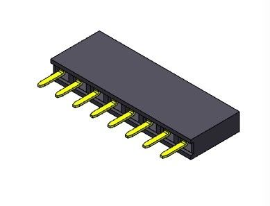 1*40PIN H=7.10mm에 대한 여성 해더 커넥터 2.54 밀리미터 단일 열 딥 타입 1*2PIN