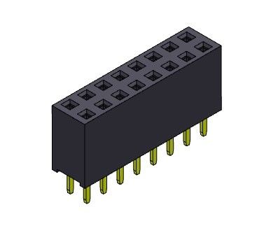 2*40PIN H=8.50mm에 대한 여성 해더 커넥터 2.54 밀리미터 이원적 가로열 딥 타입 2*2PIN