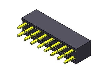 2*40PIN H=5.65mm에 대한 여성 해더 커넥터 2.54 밀리미터 이원적 가로열 딥 타입 2*2PIN