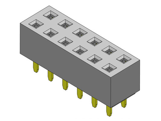 2*40PIN H=5.00mm에 대한 여성 해더 커넥터 2.54 밀리미터 이원적 가로열 딥 타입 2*2PIN