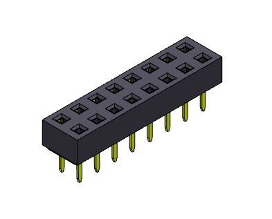 2*40PIN H=3.50mm에 대한 여성 해더 커넥터 2.54 밀리미터 이원적 가로열 딥 타입 2*2PIN