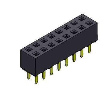 2*40PIN H=5.60mm에 대한 여성 해더 커넥터 2.54 밀리미터 이원적 가로열 딥 타입 2*2PIN