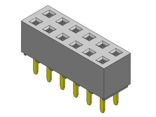2*40PIN H=5.60mm에 대한 여성 해더 커넥터 2.54 밀리미터 이원적 가로열 딥 타입 2*2PIN