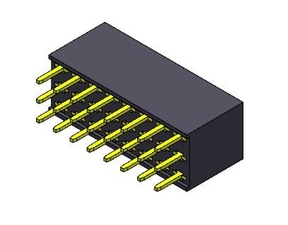 3*40PIN에 대한 트리플 행 딥 타입 암핀 연결기 2.54 Mm 3*3PIN