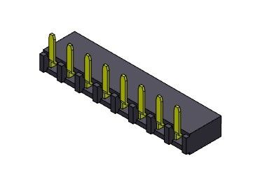 1*40PIN H=5.00mm에 대한 여성 해더 커넥터 2.54 밀리미터 직각 딥 타입 1*2PIN