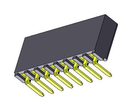 1*40PIN에 대한 2.54 밀리미터 직각 PCB 해더 커넥터 핀헤더 여성 딥 타입 1*2PIN