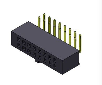 2*40PIN H=8.50mm에 대한 이원적 가로열 R/A 타입 암핀 연결기 2.54 Mm 2*2PIN