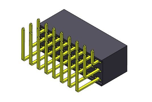 3*40PIN에 대한 여성 PCB 해더 커넥터 2.54 밀리미터 트리플 행 R/A 딥 타입 3*3PIN