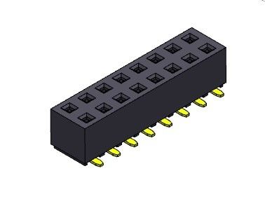 2*40PIN H=5.00mm에 대한 여성 해더 커넥터 2.54 밀리미터 이원적 가로열 SMT 타입 2*2PIN