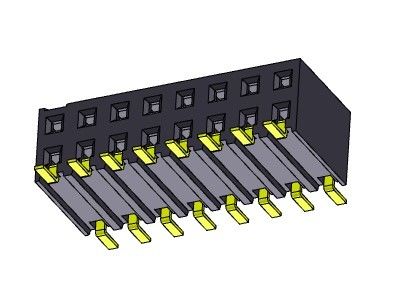 2*40PIN에 대한 2.54 밀리미터 PCB 해더 커넥터 이원적 가로열 엔트리 표면 커넥터 장착대 2*2PIN