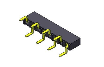 1*40PIN H=5.00mm에 대한 여성 해더 커넥터 2.54 밀리미터 단일 열 듀얼 입사형 1*2PIN