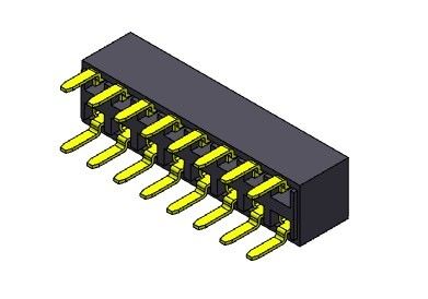 2*40PIN H=5.00mm에 대한 여성 해더 커넥터 2.54 밀리미터 이원적 가로열 듀얼 입사형 2*2PIN