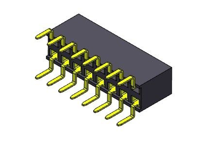 2*40PIN H=7.10mm에 대한 여성 해더 커넥터 2.54 밀리미터 이원적 가로열 듀얼 입사형 2*2PIN