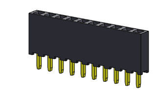 1*40PIN H=6.35mm에 대한 여성 해더 커넥터 2.00 밀리미터 단일 열 딥 타입 1*2PIN