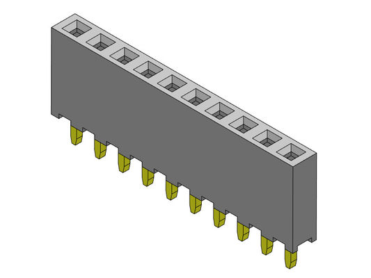 1*40PIN H=6.35mm에 대한 여성 해더 커넥터 2.00 밀리미터 단일 열 딥 타입 1*2PIN
