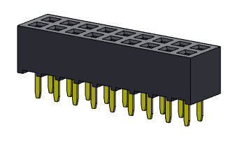 2*40PIN 헤더 Pcb 연결기 2.00 밀리미터 이원적 가로열 딥 타입에 대한 2*2PIN