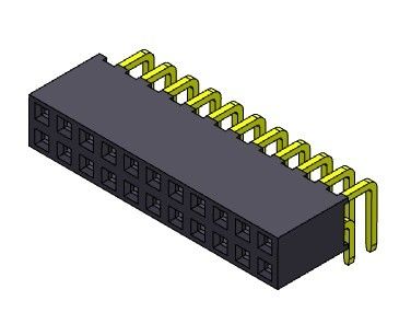 2*40PIN 하락 연결기 2.00 밀리미터 이원적 가로열 R/A 딥 타입에 대한 2*2PIN