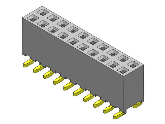 2*40PIN H=6.35mm에 대한 여성 해더 커넥터 2.00 밀리미터 이원적 가로열 SMT 타입 2*2PIN