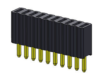 1*50PIN H=4.60mm에 대한 여성 해더 커넥터 1.27 밀리미터 단일 열 스트레이트 타입 1*2PIN