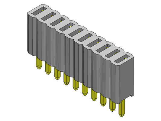 1*50PIN H=4.60mm에 대한 여성 해더 커넥터 1.27 밀리미터 단일 열 스트레이트 타입 1*2PIN