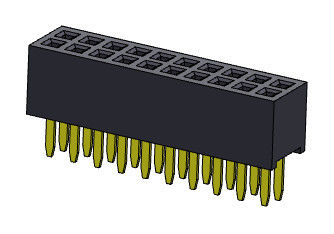 2*40PIN H=4.40mm에 대한 여성 해더 커넥터 1.27 밀리미터 이원적 가로열 스트레이트 타입 2*3PIN