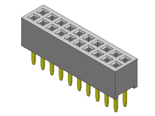 2*40PIN H=3.40mm에 대한 여성 해더 커넥터 1.27 밀리미터 이원적 가로열 스트레이트 타입 2*2PIN