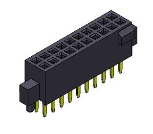 2*50PIN H=4.40mm에 대한 Bump&Pegs 스트레이트 타입 2*3PIN과 여성 해더 커넥터 1.27 밀리미터 이원적 가로열