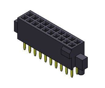 2*50PIN H=4.40mm에 대한 Bump&Pegs 스트레이트 타입 2*3PIN과 여성 해더 커넥터 1.27 밀리미터 이원적 가로열