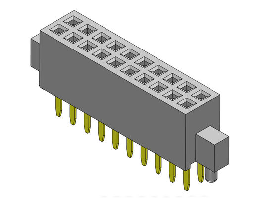 2*50PIN H=4.40mm에 대한 Bump&Pegs 스트레이트 타입 2*3PIN과 여성 해더 커넥터 1.27 밀리미터 이원적 가로열