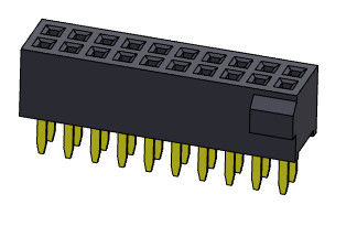 2*40PIN H=3.40mm에 대한 충돌 2*3PIN과 여성 해더 커넥터 1.27 밀리미터 이원적 가로열 스트레이트 타입
