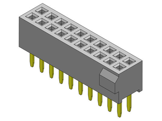 2*40PIN H=3.40mm에 대한 충돌 2*3PIN과 여성 해더 커넥터 1.27 밀리미터 이원적 가로열 스트레이트 타입
