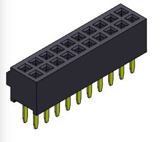 2*40PIN H=3.40mm에 대한 충돌 2*3PIN과 여성 해더 커넥터 1.27 밀리미터 이원적 가로열 스트레이트 타입