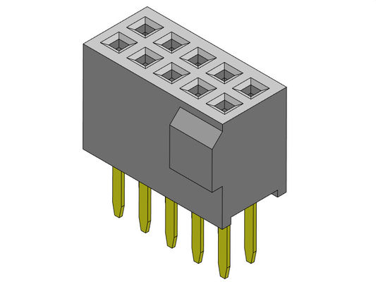 2*50PIN H=4.40mm에 대한 충돌 2*3PIN과 여성 해더 커넥터 1.27 밀리미터 이원적 가로열 스트레이트 타입