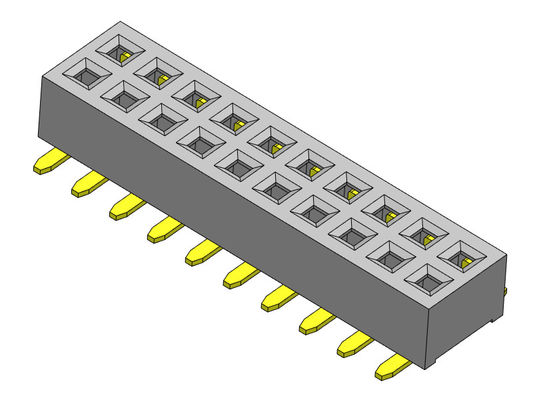 1*40PIN H=2.00mm에 대한 PEG SMT 타입 1*3PIN과 여성 해더 커넥터 1.27 밀리미터 이원적 가로열