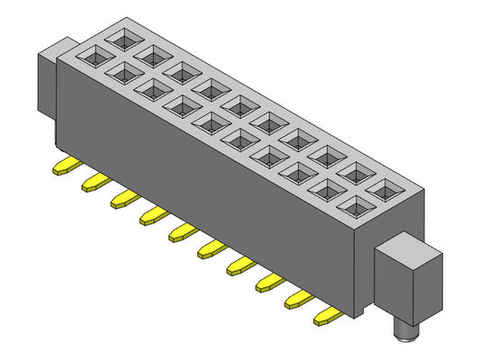 2*50PIN H=3.40mm에 대한 PEG SMT 타입 2*3PIN과 여성 해더 커넥터 1.27 밀리미터 이원적 가로열